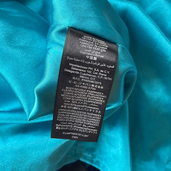 Bebe Blue Turquoise Leopard Halter Mini Dress. Zip up back. Size small - Picture 7 of 8